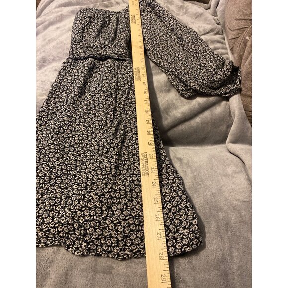 Altered State women’s S Floral Baby Doll Top Square Neck country Core Tie-back - Picture 4 of 9